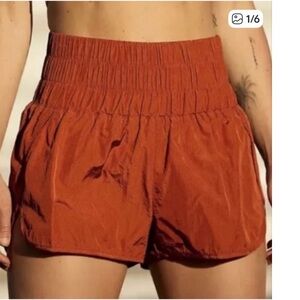 Free People Burnt Orange Athletic Shorts